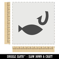 Fish and Hook Fishing Wall Cookie DIY Craft Reusable Stencil