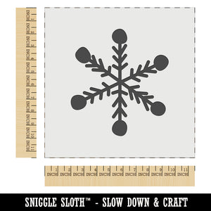 Snowflake Doodle Winter Wall Cookie DIY Craft Reusable Stencil