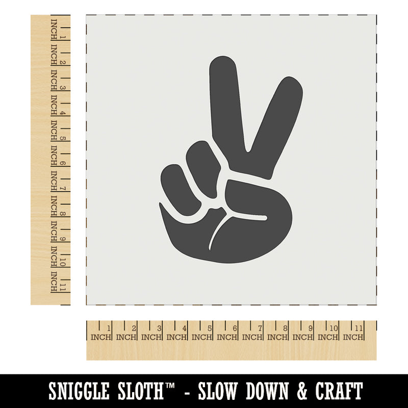 Peace Hand Sign Wall Cookie DIY Craft Reusable Stencil