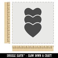 Heart Love Trio Wall Cookie DIY Craft Reusable Stencil