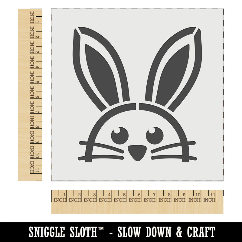 Peeking Bunny Rabbit Wall Cookie DIY Craft Reusable Stencil