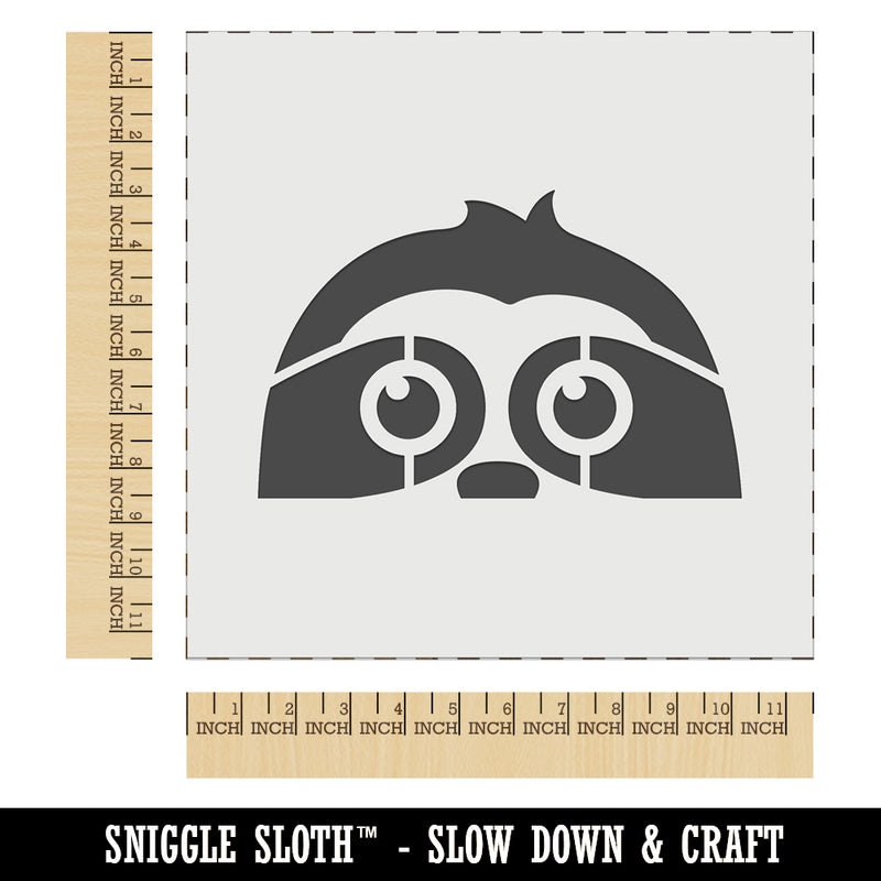 Peeking Sloth Wall Cookie DIY Craft Reusable Stencil