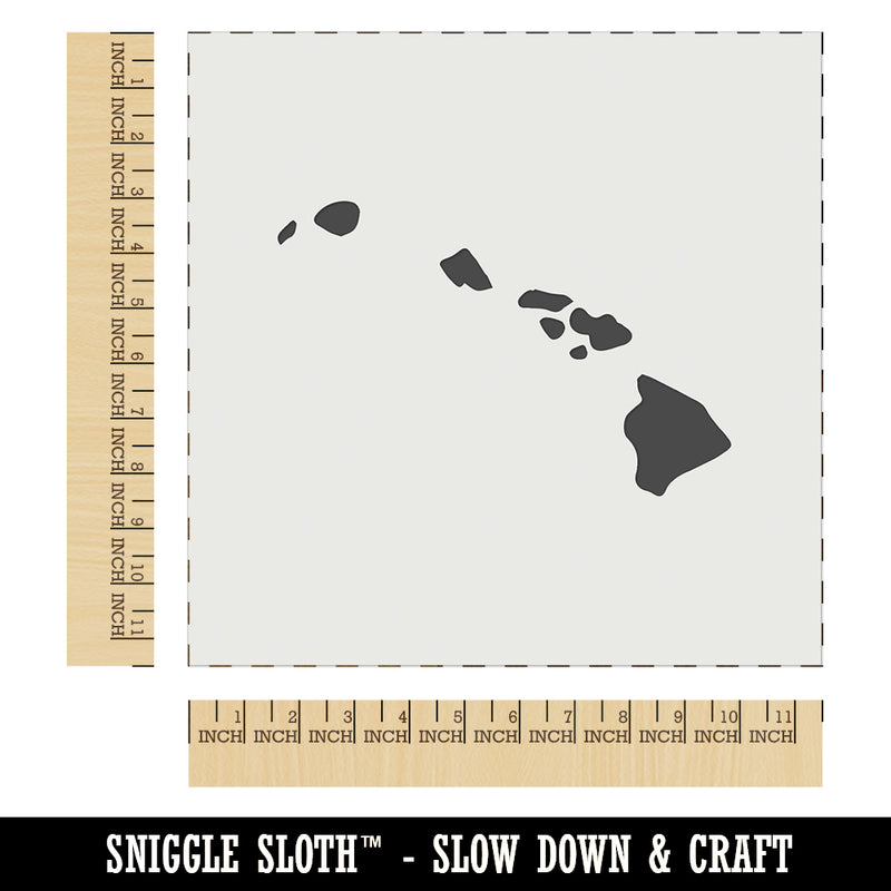Hawaii State Silhouette Wall Cookie DIY Craft Reusable Stencil