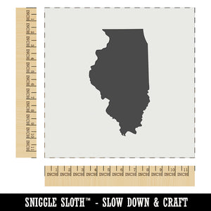 Illinois State Silhouette Wall Cookie DIY Craft Reusable Stencil