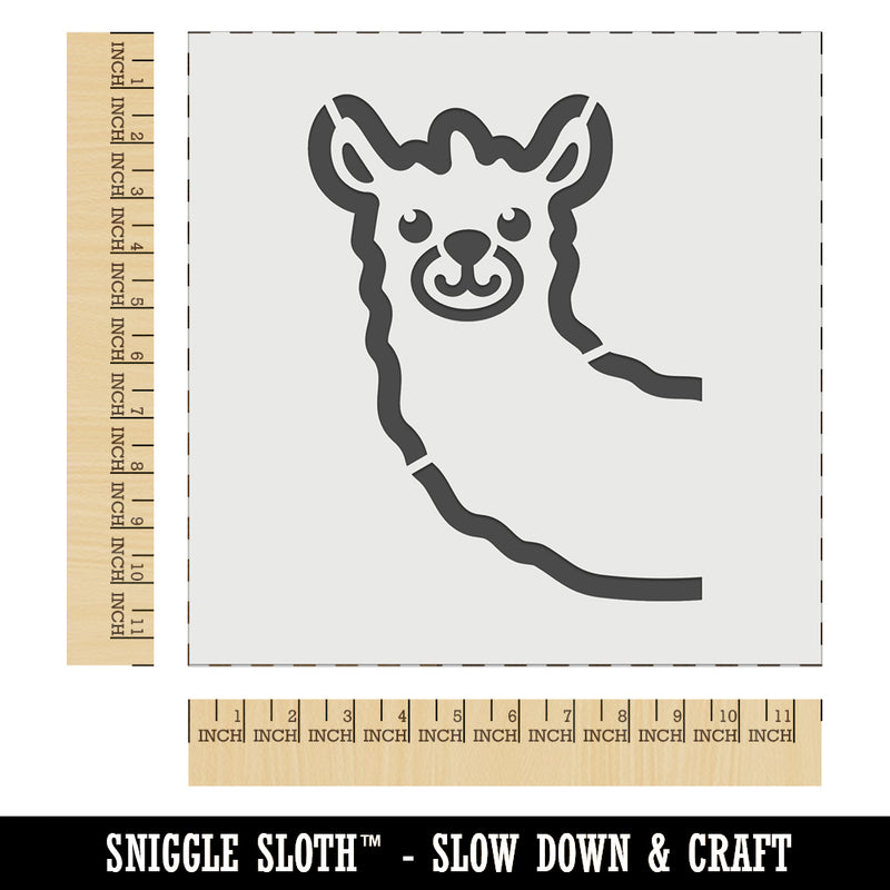 Peeking Llama Wall Cookie DIY Craft Reusable Stencil