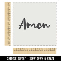 Amen Cursive Fun Text Prayer Praying Wall Cookie DIY Craft Reusable Stencil