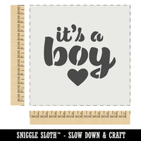 It's a Boy Baby Shower Party Wall Cookie DIY Craft Reusable Stencil