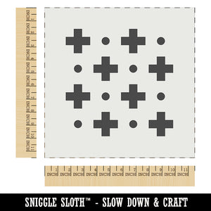 Swiss Cross with Dots Repeating Pattern Wall Cookie DIY Craft Reusable Stencil