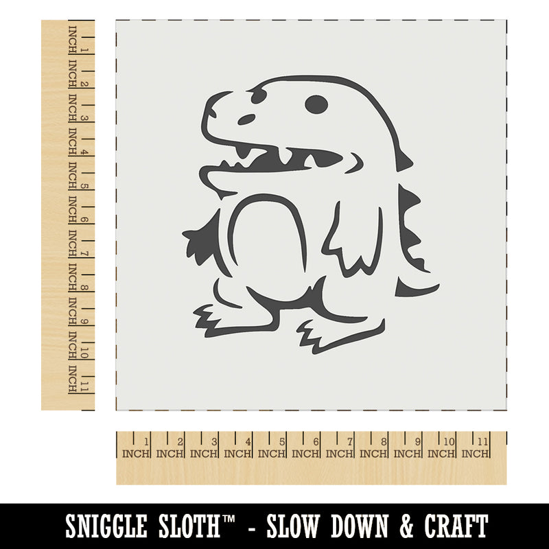 Silly Cartoon Dinosaur Wall Cookie DIY Craft Reusable Stencil