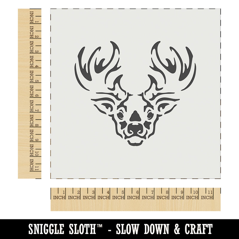 Tribal Deer Buck Head Wall Cookie DIY Craft Reusable Stencil