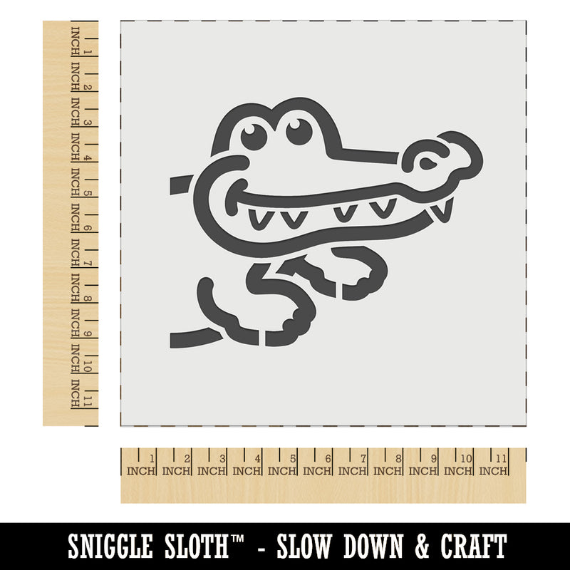Peeking Alligator Wall Cookie DIY Craft Reusable Stencil