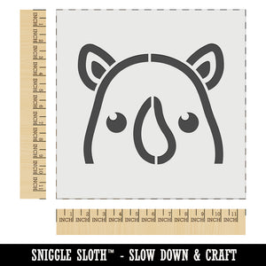 Peeking Rhino Wall Cookie DIY Craft Reusable Stencil