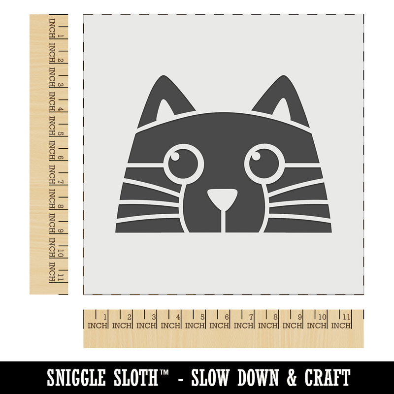 Peeking Black Cat Wall Cookie DIY Craft Reusable Stencil