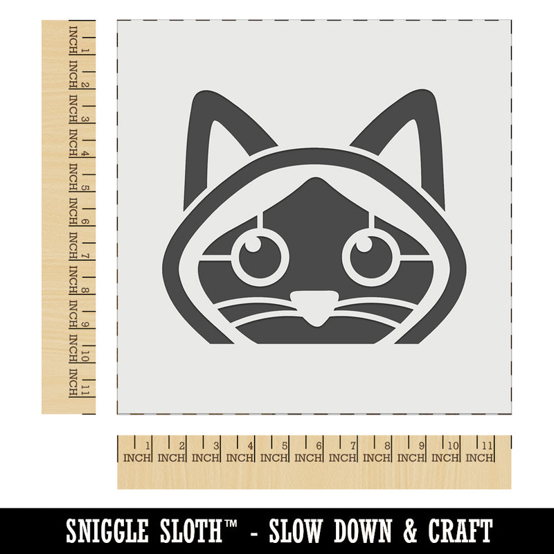 Peeking Siamese Cat Wall Cookie DIY Craft Reusable Stencil