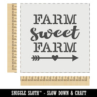 Farm Sweet Farm with Arrow and Heart Wall Cookie DIY Craft Reusable Stencil