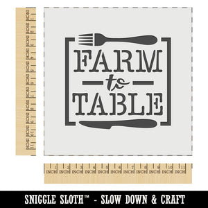 Farm to Table with Fork and Knife Wall Cookie DIY Craft Reusable Stencil