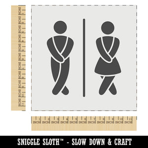 Funny Bathroom Unisex Men Women Wall Cookie DIY Craft Reusable Stencil