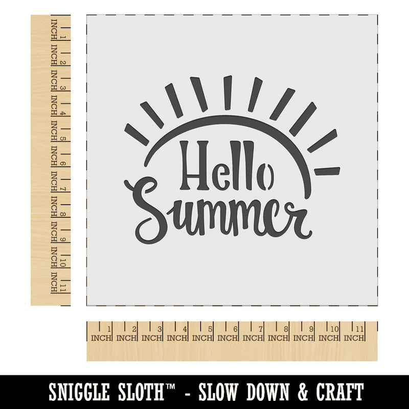 Hello Summer Sunshine Wall Cookie DIY Craft Reusable Stencil