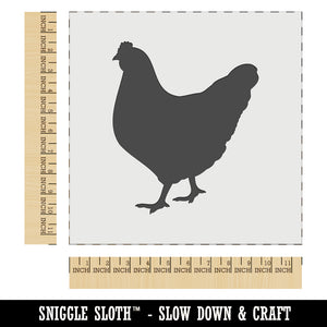 Solid Chicken Hen Farm Animal Wall Cookie DIY Craft Reusable Stencil