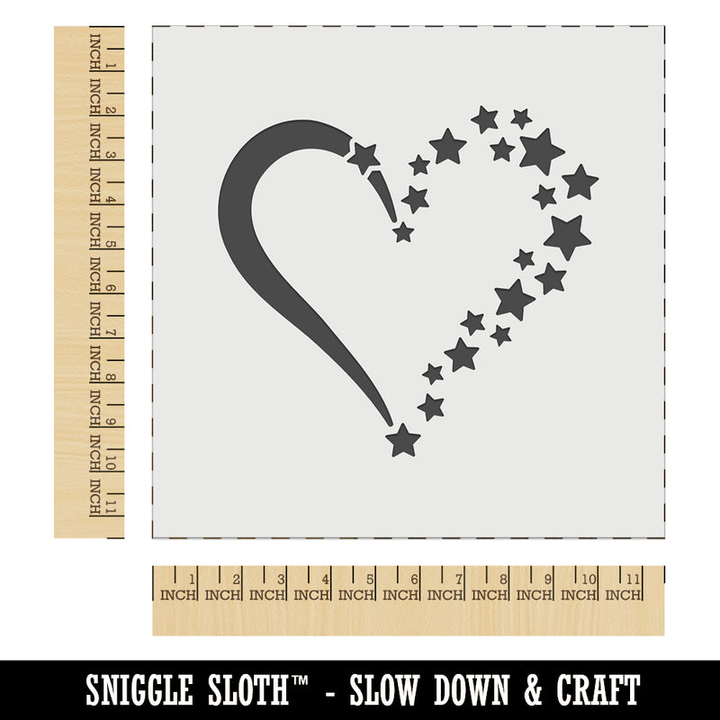 Stars Forming Heart Wall Cookie DIY Craft Reusable Stencil