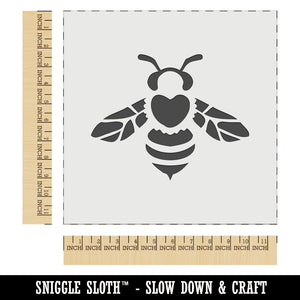 Cute Honey Bumblebee with Heart on Back Wall Cookie DIY Craft Reusable Stencil