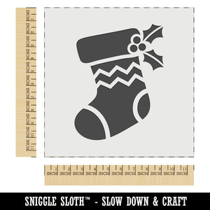 Christmas Stocking Holly Wall Cookie DIY Craft Reusable Stencil