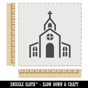 Church Building Wall Cookie DIY Craft Reusable Stencil