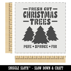 Fresh Cut Christmas Trees Wall Cookie DIY Craft Reusable Stencil
