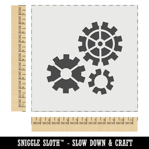 Group of Gears Steampunk Wall Cookie DIY Craft Reusable Stencil