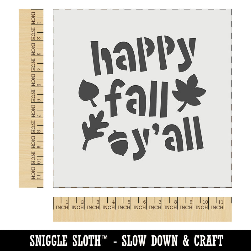 Happy Fall Y'all Wall Cookie DIY Craft Reusable Stencil