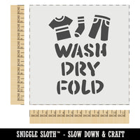 Laundry Wash Dry Fold Wall Cookie DIY Craft Reusable Stencil