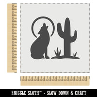 Southwest Coyote Cactus Moon Wall Cookie DIY Craft Reusable Stencil