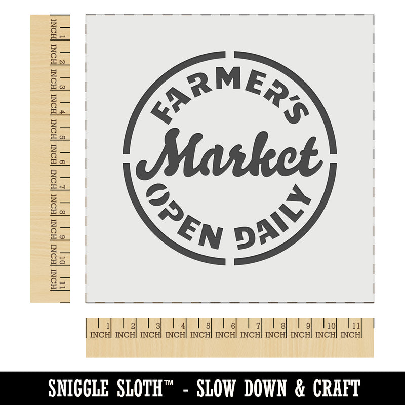 Farmer's Market Open Daily Wall Cookie DIY Craft Reusable Stencil