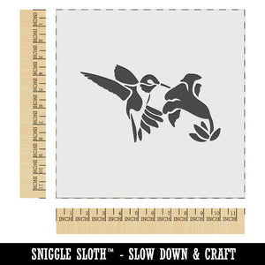 Hummingbird with Flower Wall Cookie DIY Craft Reusable Stencil