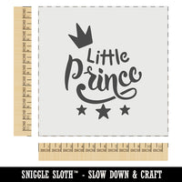 Little Prince Cursive with Crown and Stars Wall Cookie DIY Craft Reusable Stencil