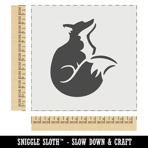 Sitting Fox Looking Up Wall Cookie DIY Craft Reusable Stencil