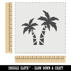Two Palm Trees Tropical Wall Cookie DIY Craft Reusable Stencil