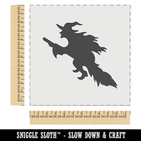 Witch Flying on a Broomstick Halloween Wall Cookie DIY Craft Reusable Stencil