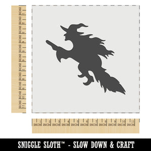 Witch Flying on a Broomstick Halloween Wall Cookie DIY Craft Reusable Stencil