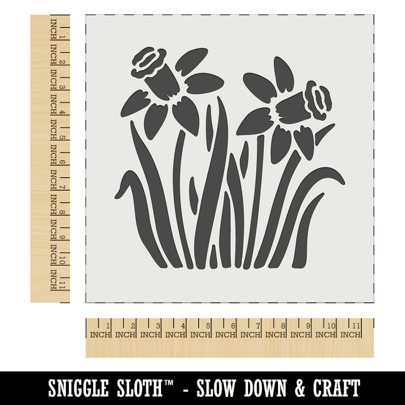 Daffodil Flowers Wall Cookie DIY Craft Reusable Stencil