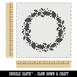 Fall Autumn Leaves Wreath Wall Cookie DIY Craft Reusable Stencil