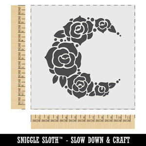 Floral Moon Roses Wall Cookie DIY Craft Reusable Stencil