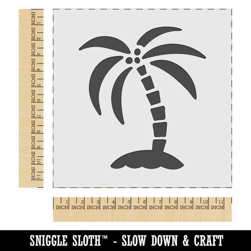 Palm Tree on Tropical Island Wall Cookie DIY Craft Reusable Stencil