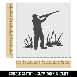 Duck Hunter with Hunting Rifle Wall Cookie DIY Craft Reusable Stencil