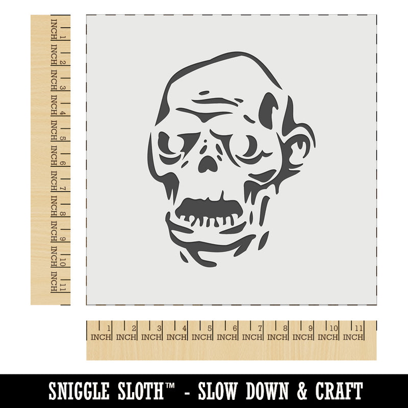 Spooky Zombie Head Halloween Monster Wall Cookie DIY Craft Reusable Stencil