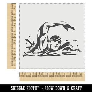 Swimmer Swimming Freestyle Taking Breath Wall Cookie DIY Craft Reusable Stencil