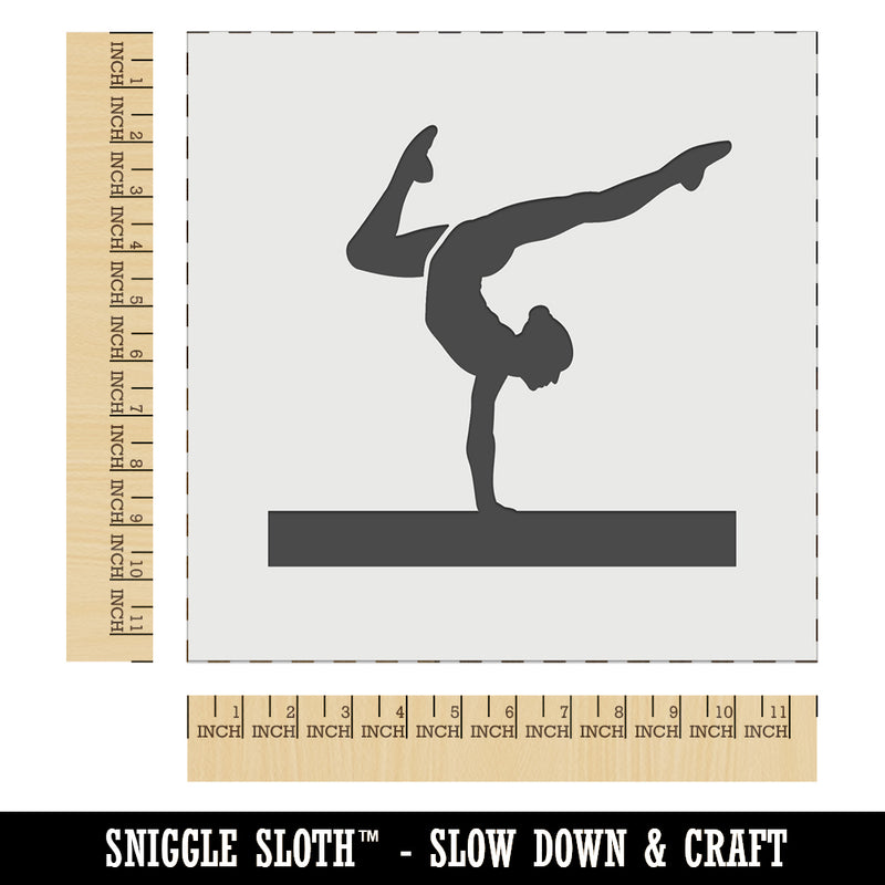 Balance Beam Artistic Gymnastics Wall Cookie DIY Craft Reusable Stencil