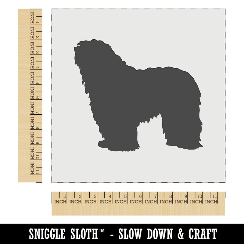 Bergamasco Sheepdog Dog Solid Wall Cookie DIY Craft Reusable Stencil