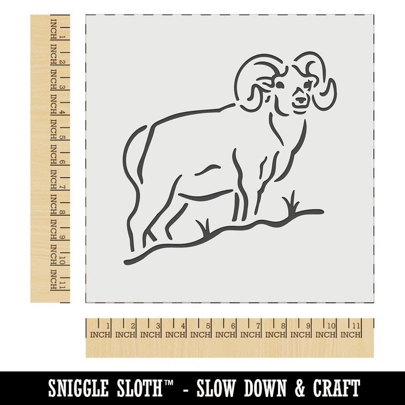 Bighorn Sheep Ram Wall Cookie DIY Craft Reusable Stencil