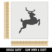 Flying Jumping Reindeer Silhouette Christmas Wall Cookie DIY Craft Reusable Stencil